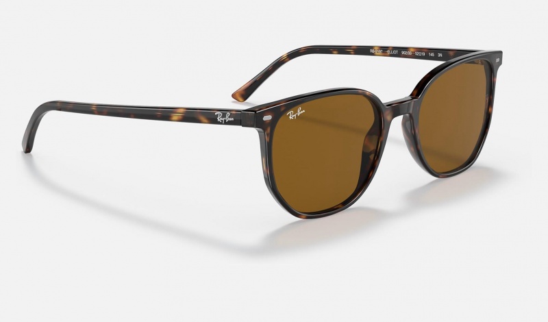 Ray Ban Elliot Men's Sunglasses Brown | 12547-EMLK