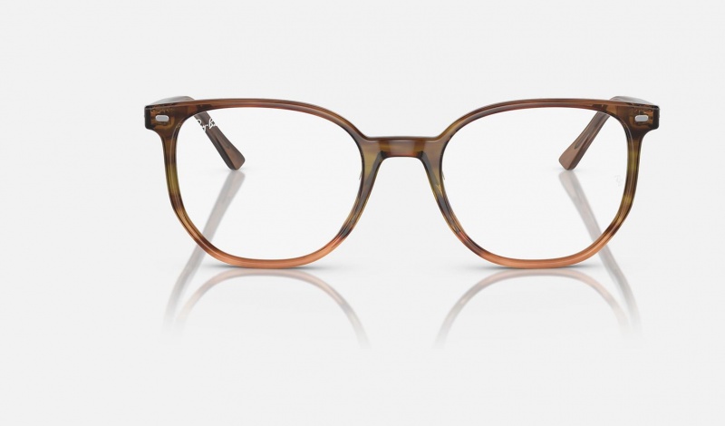 Ray Ban Elliot Optics Men's Eyeglasses Brown | 89326-ORWC