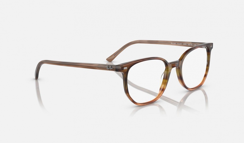 Ray Ban Elliot Optics Men's Eyeglasses Brown | 89326-ORWC