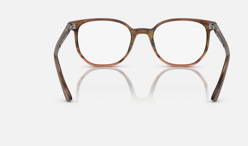 Ray Ban Elliot Optics Men's Eyeglasses Brown | 89326-ORWC