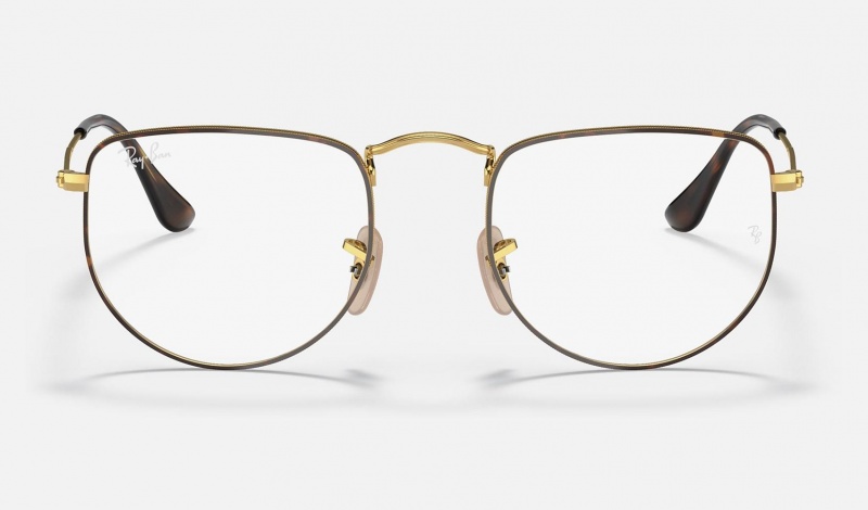 Ray Ban Elon Optics Limited Edition Men's Eyeglasses Gold | 90174-SROE