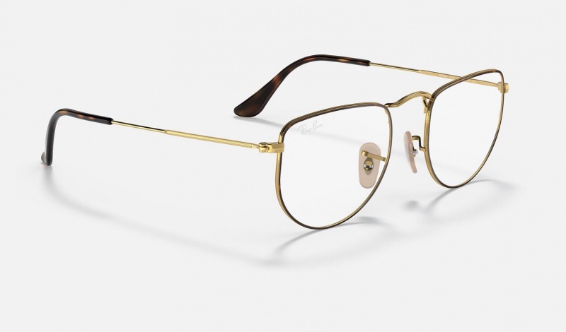 Ray Ban Elon Optics Limited Edition Men's Eyeglasses Gold | 90174-SROE