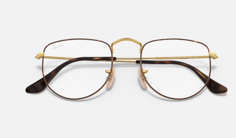 Ray Ban Elon Optics Limited Edition Men's Eyeglasses Gold | 90174-SROE