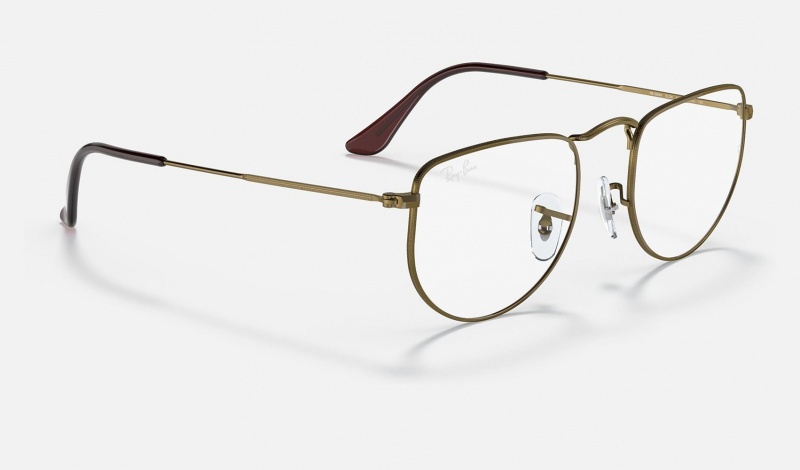 Ray Ban Elon Optics Men's Eyeglasses Gold | 75823-PYWV