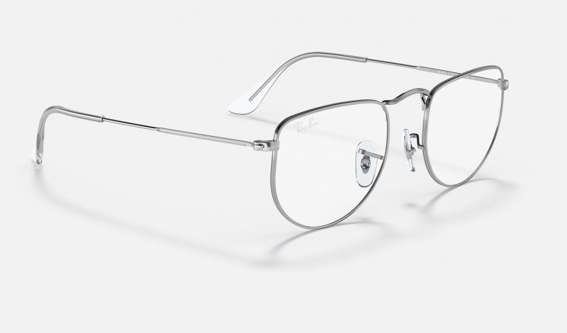 Ray Ban Elon Optics Men's Eyeglasses Silver | 26893-JSBM