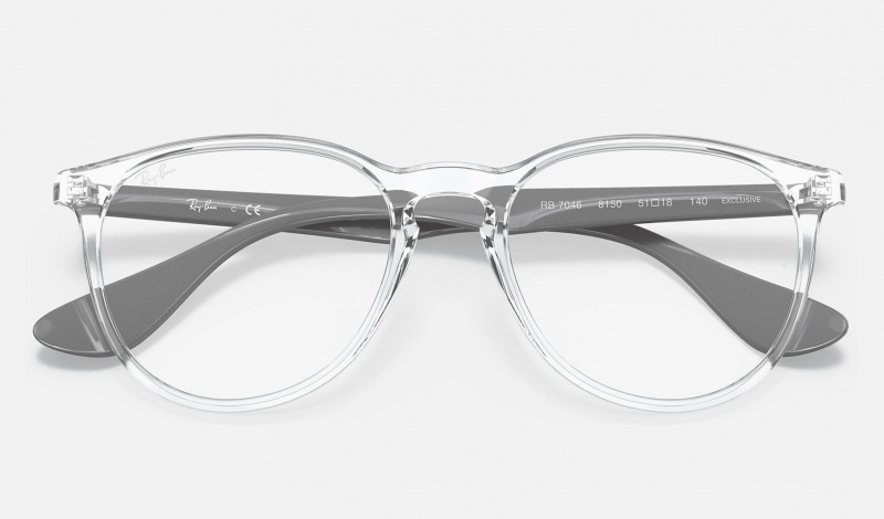 Ray Ban Erika Optics Exclusive Women's Eyeglasses Silver | 79468-VJWL