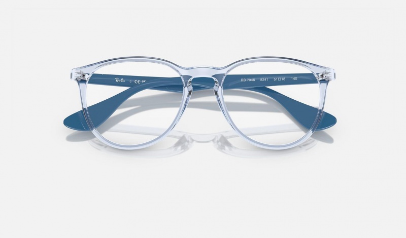 Ray Ban Erika Optics Men's Eyeglasses Blue | 93416-CDNV