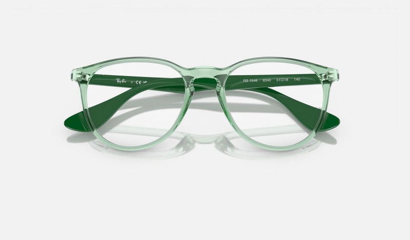 Ray Ban Erika Optics Men's Eyeglasses Green | 68945-LWPS