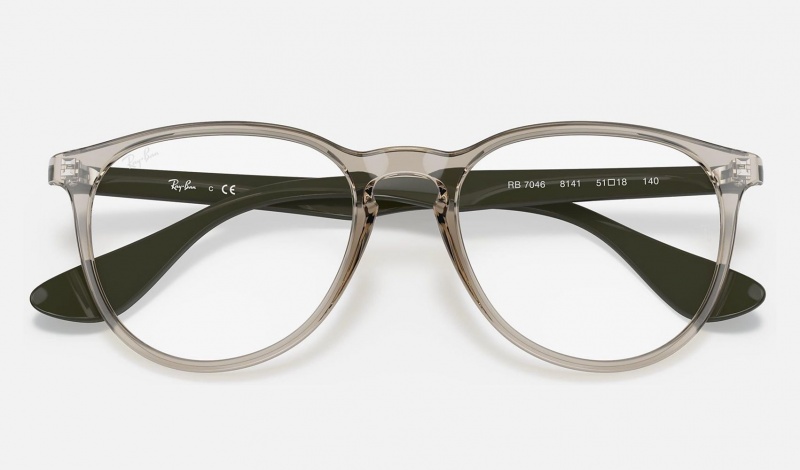 Ray Ban Erika Optics Men's Eyeglasses Silver | 89652-SPKG