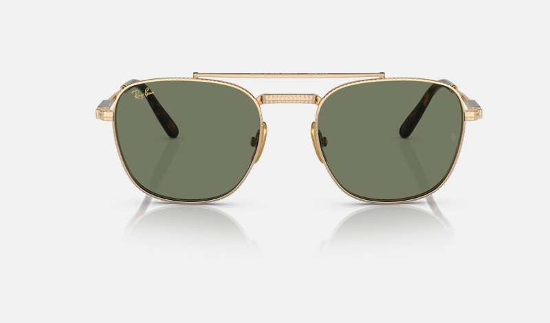 Ray Ban Frank Ii Titanium Men's Sunglasses Green | 98073-UFBW