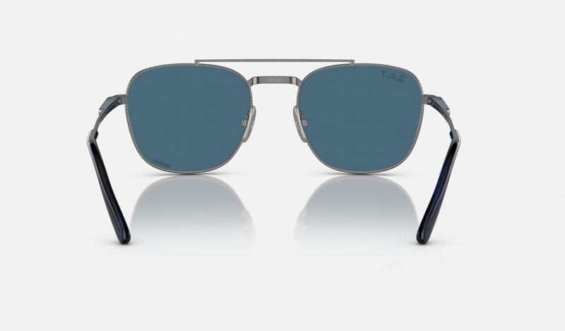 Ray Ban Frank Ii Titanium Men's Sunglasses Blue | 72894-PCVL