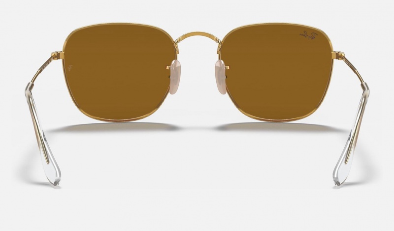 Ray Ban Frank Legend Gold Men's Sunglasses Brown | 90376-XJUV