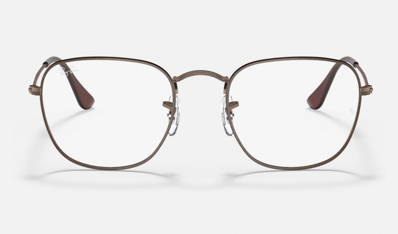 Ray Ban Frank Optics Men's Eyeglasses Brown | 39120-HAKO