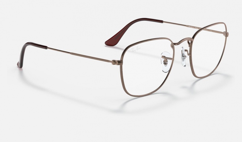 Ray Ban Frank Optics Men's Eyeglasses Brown | 39120-HAKO