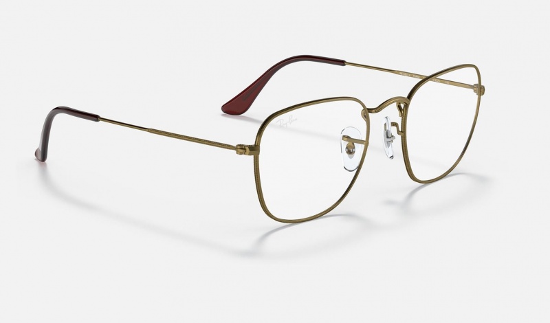 Ray Ban Frank Optics Men's Eyeglasses Gold | 21036-VSIU