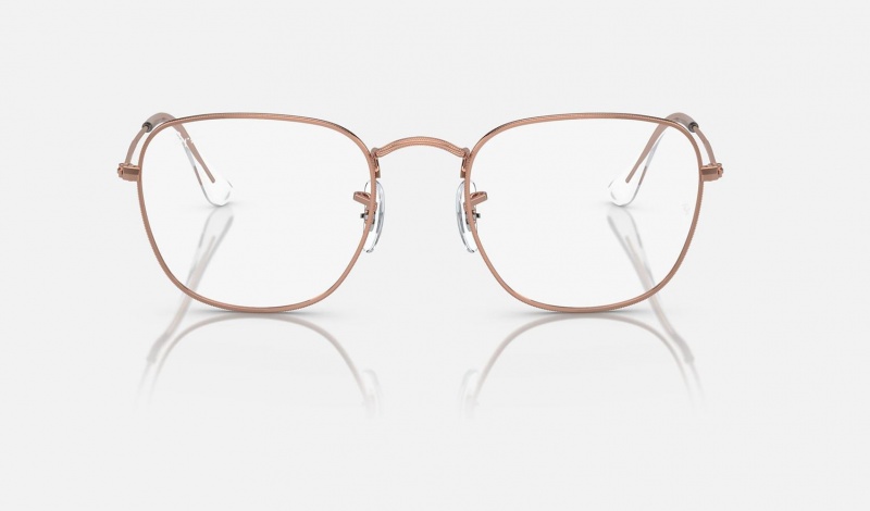 Ray Ban Frank Optics Rose Gold Men's Eyeglasses Gold | 81526-KFVQ