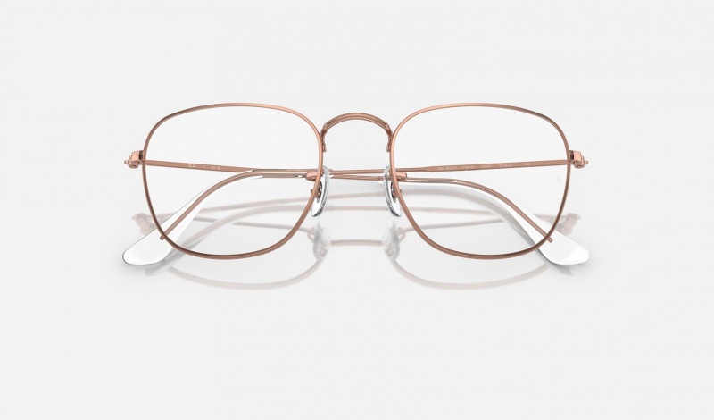 Ray Ban Frank Optics Rose Gold Men's Eyeglasses Gold | 81526-KFVQ