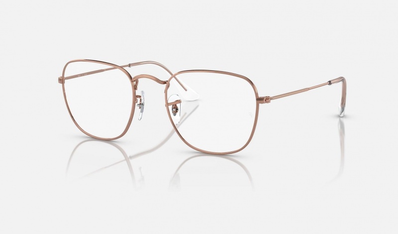 Ray Ban Frank Optics Rose Gold Men\'s Eyeglasses Gold | 81526-KFVQ