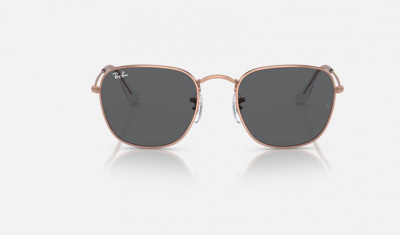 Ray Ban Frank Rose Gold Men's Sunglasses Grey | 25846-QUOG