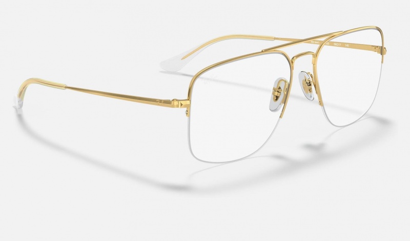 Ray Ban General Gaze Optics Men's Eyeglasses Gold | 26195-JEAD