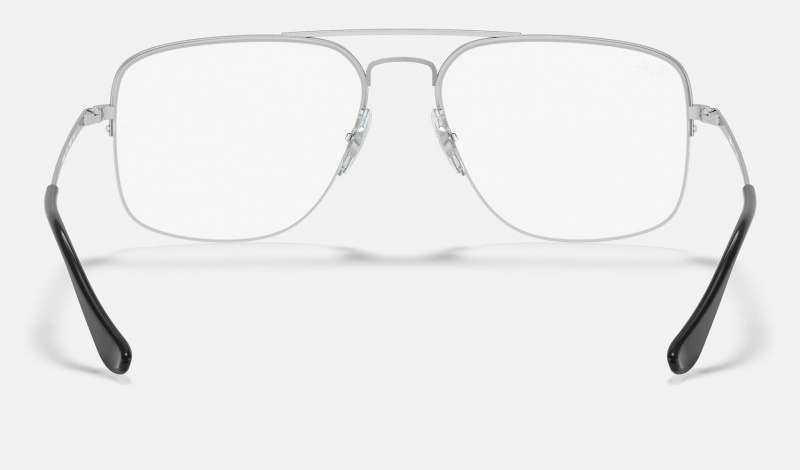 Ray Ban General Gaze Optics Men's Eyeglasses Silver | 26514-OVBT