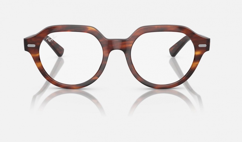 Ray Ban Gina Optics Women's Eyeglasses Brown | 18470-EPYU