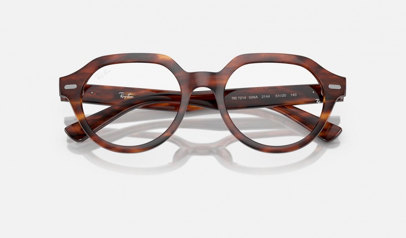 Ray Ban Gina Optics Women's Eyeglasses Brown | 18470-EPYU