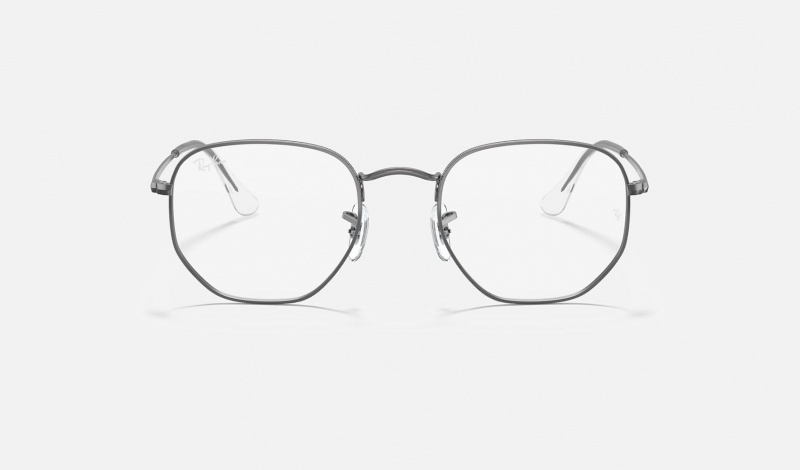 Ray Ban Hexagonal Optics Men's Eyeglasses Grey | 02931-FWDM