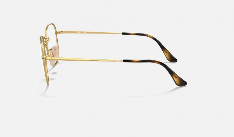 Ray Ban Hexagonal Optics Men's Eyeglasses Gold | 84273-SOED