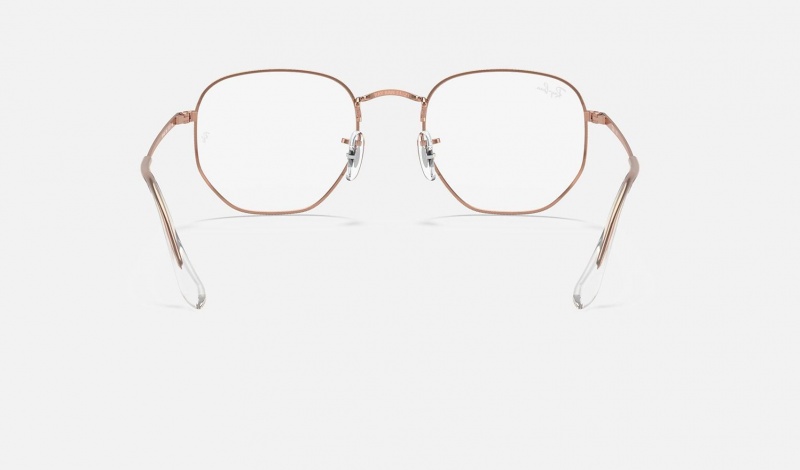 Ray Ban Hexagonal Optics Men's Eyeglasses Gold | 09136-ZUTH