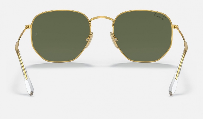 Ray Ban Hexagonal Titanium Men's Sunglasses Green | 21430-XBCJ