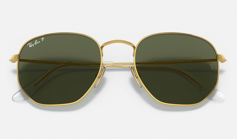 Ray Ban Hexagonal Titanium Women's Sunglasses Green | 18053-IWQY