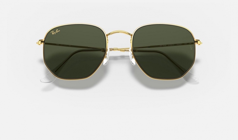 Ray Ban Hexagonal Women's Sunglasses Green | 63708-FOXA