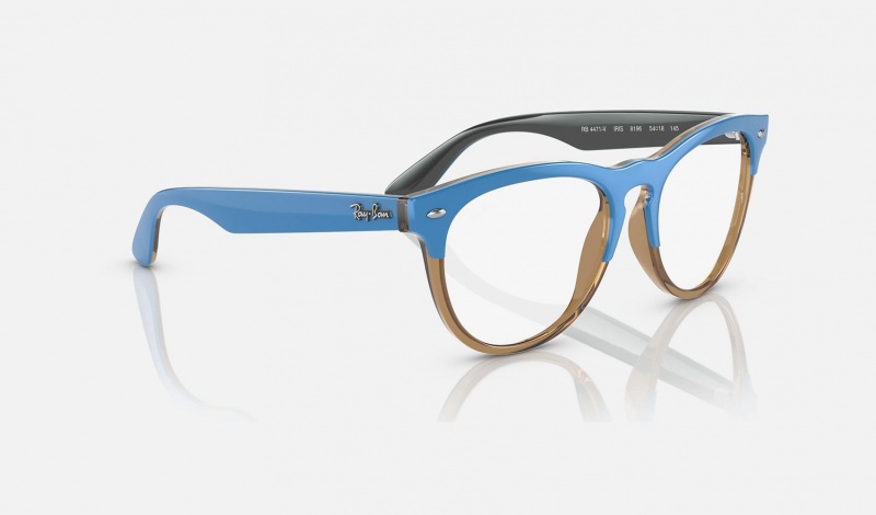 Ray Ban Iris Optics Men's Eyeglasses Blue | 80397-HCAX