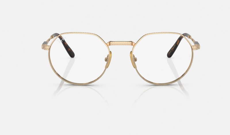 Ray Ban Jack Ii Titanium Optics Men's Eyeglasses Gold | 54692-MNRQ