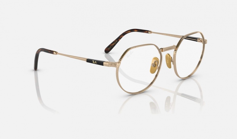 Ray Ban Jack Ii Titanium Optics Men's Eyeglasses Gold | 54692-MNRQ