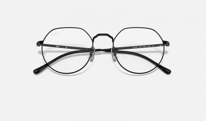 Ray Ban Jack Optics Men's Eyeglasses Black | 61247-CDUT