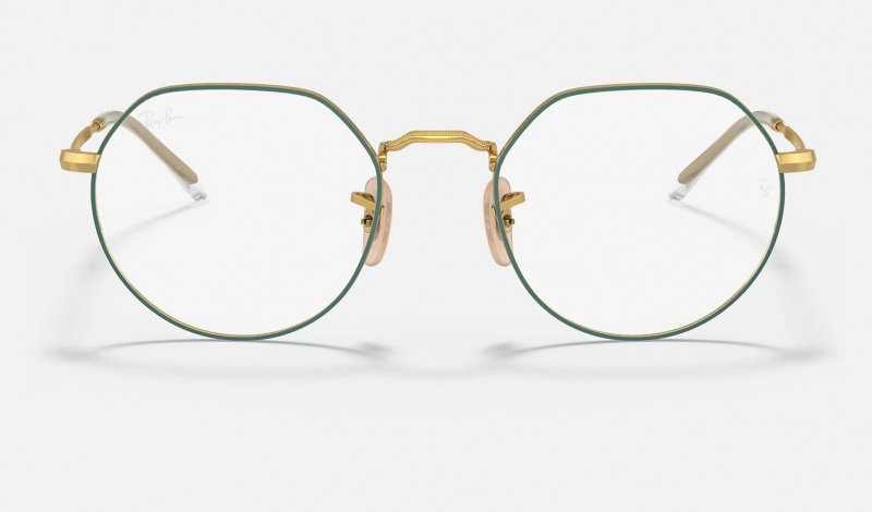 Ray Ban Jack Optics Men's Eyeglasses Gold | 65708-JFKU