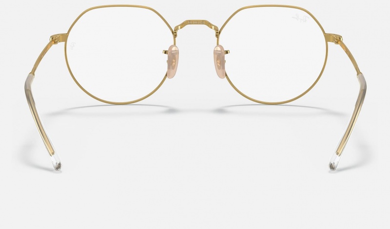 Ray Ban Jack Optics Men's Eyeglasses Gold | 65708-JFKU