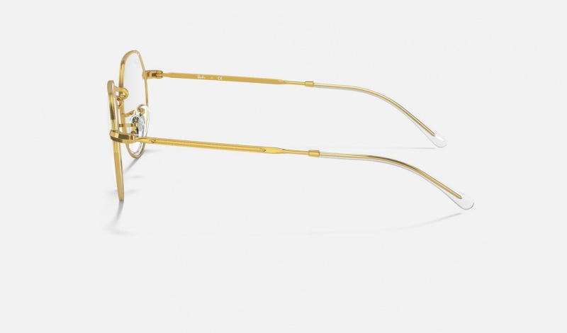 Ray Ban Jack Optics Men's Eyeglasses Gold | 08329-UCBT