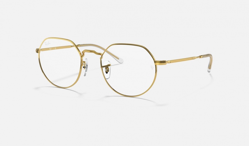 Ray Ban Jack Optics Men\'s Eyeglasses Gold | 08329-UCBT