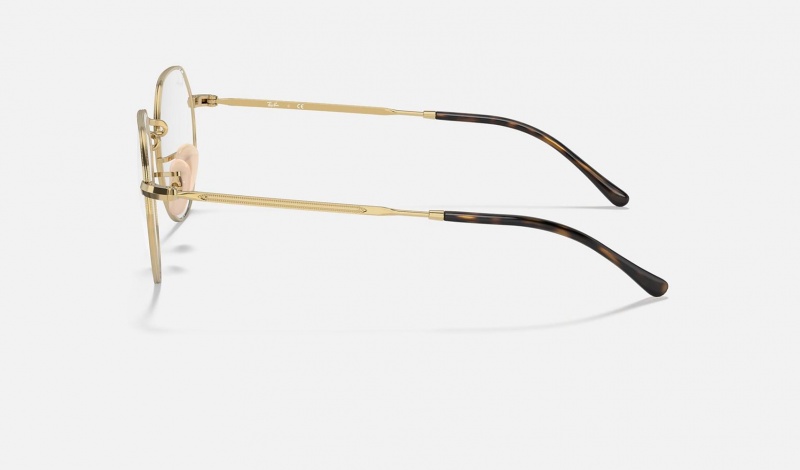 Ray Ban Jack Optics Men's Eyeglasses Gold | 80612-OIQW