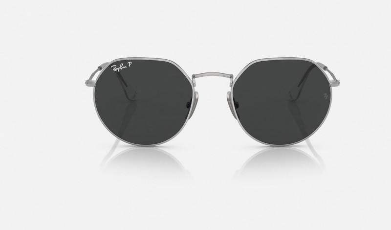 Ray Ban Jack Titanium Men's Sunglasses Grey | 34628-YMJZ