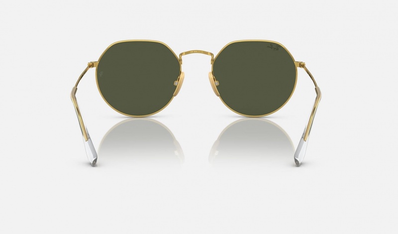 Ray Ban Jack Titanium Men's Sunglasses Green | 62897-ZSUH