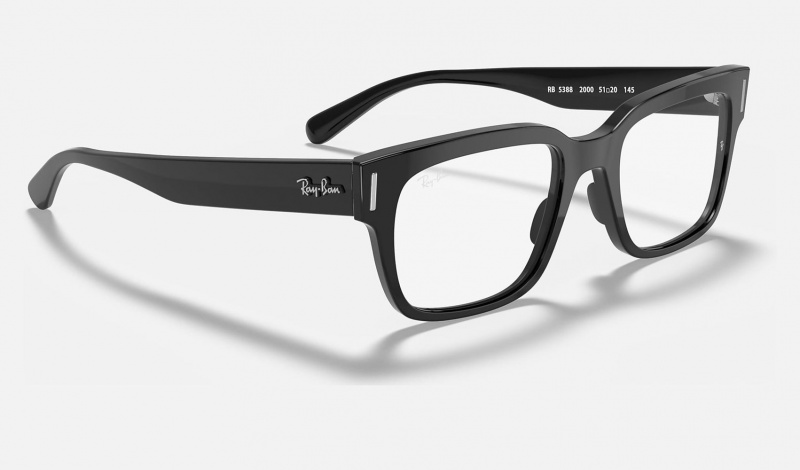 Ray Ban Jeffrey Optics Men's Eyeglasses Black | 59307-PDJK