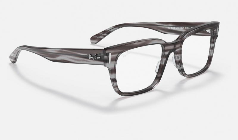 Ray Ban Jeffrey Optics Men's Eyeglasses Grey | 52078-TJWI