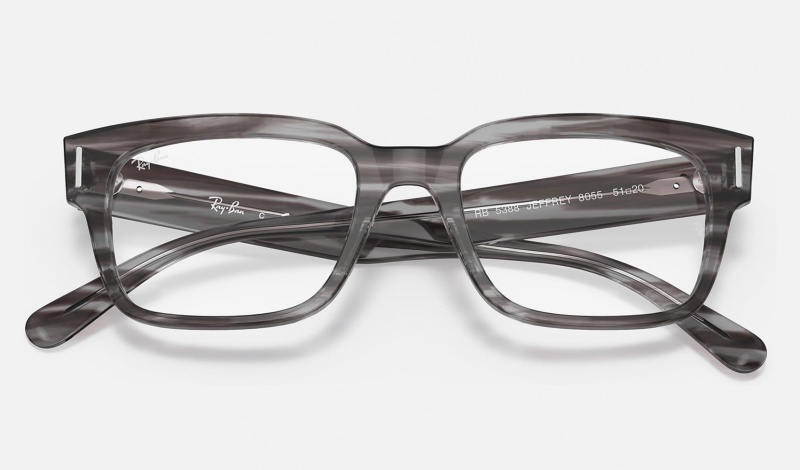 Ray Ban Jeffrey Optics Men's Eyeglasses Grey | 52078-TJWI