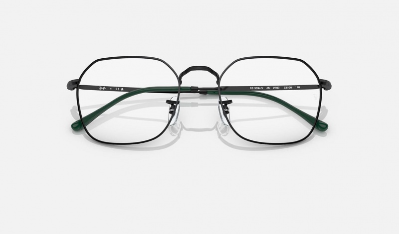 Ray Ban Jim Optics Men's Eyeglasses Black | 02485-ZJFW