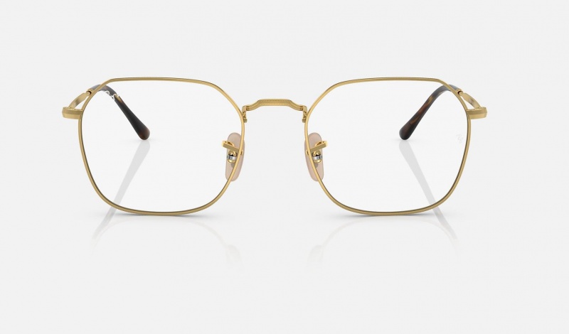 Ray Ban Jim Optics Men's Eyeglasses Gold | 19465-LTQG