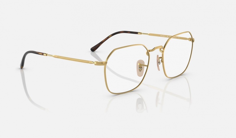 Ray Ban Jim Optics Men's Eyeglasses Gold | 19465-LTQG